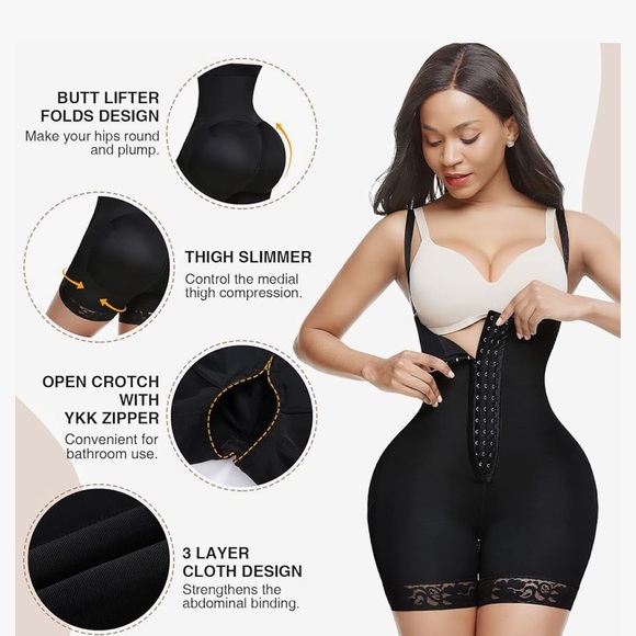 Lover-Beauty Shapewear Tummy Control Body Shaper Butt Lifter Thigh Slimmer Faja - Picture 4 of 5